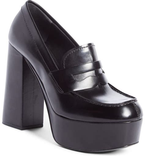 prada loafers women nordstrom|Prada high heeled loafers.